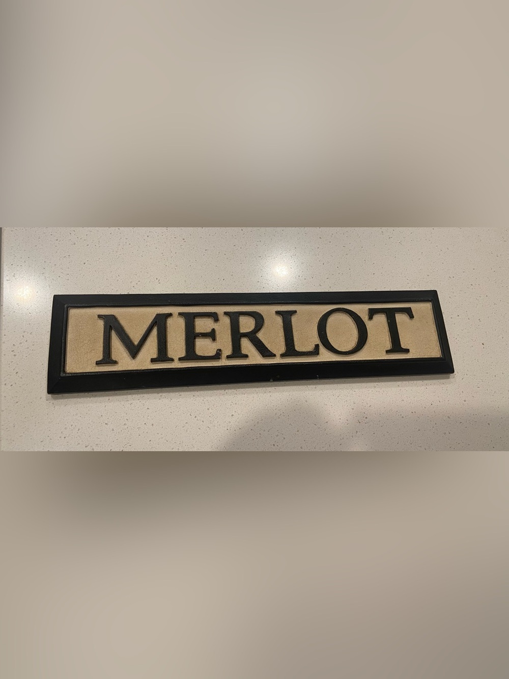 Vintage Merlot Wine Wall Plaque Sign- Rustic Kitchen Bar Decor